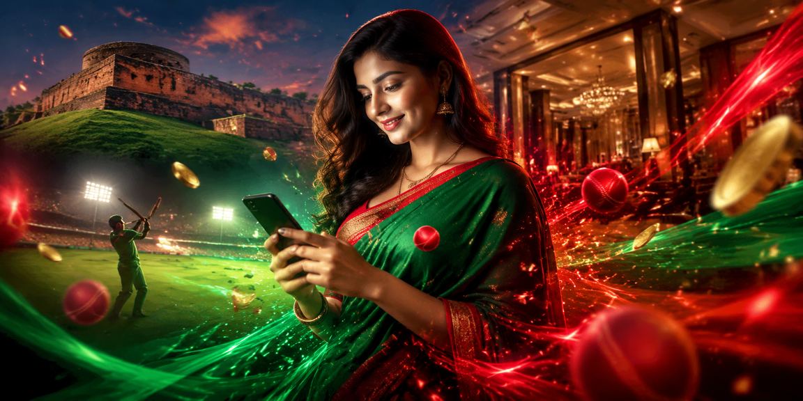 বগুড়ায় ক্রিকেট বেটিং দৃশ্য, লাল ও সবুজ রঙের আওয়াজ